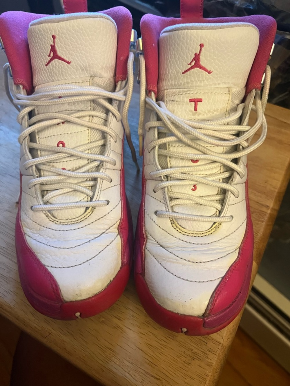 Jordan Kids White & Pink High-Top Sneakers